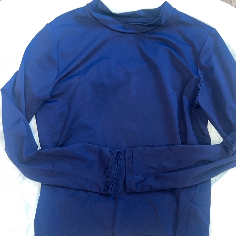 Navy Blue Long Sleeve Top